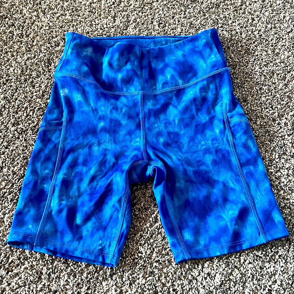 Blue Tie die Biker Shorts